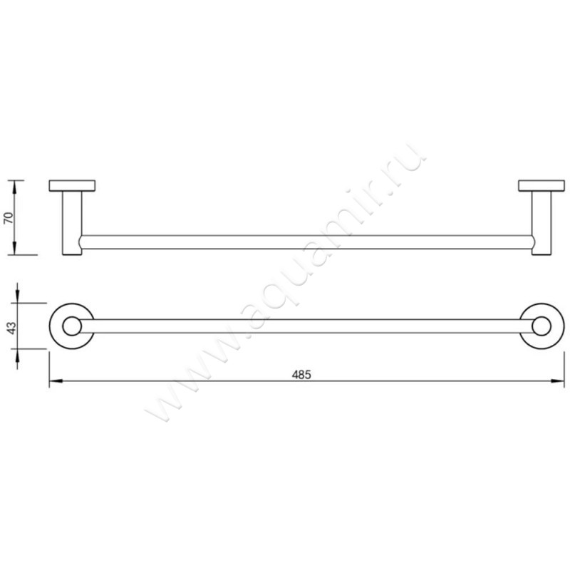 Полотенцедержатель Whitecross Ergo ER2250BL размеры