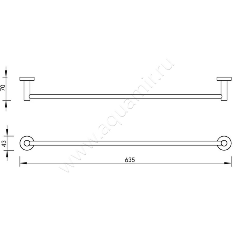 Полотенцедержатель Whitecross Ergo ER2252CR размеры