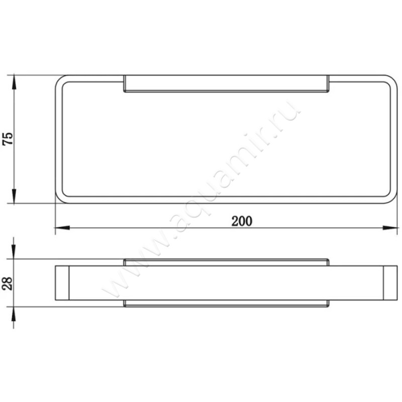 Полотенцедержатель Whitecross Cubo CU2458NIB размеры