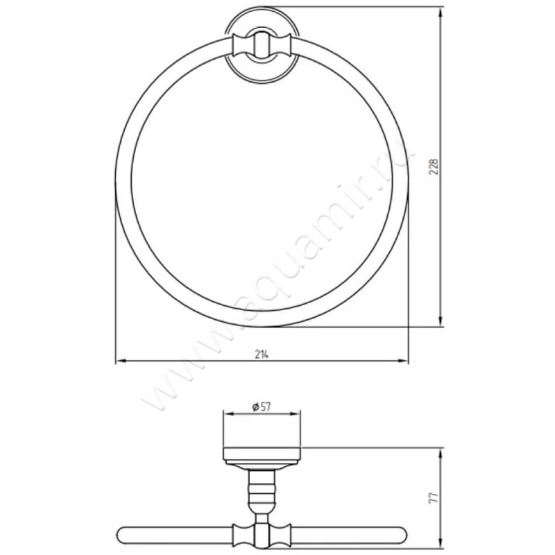 Полотенцедержатель Migliore Mirella 17322 размеры