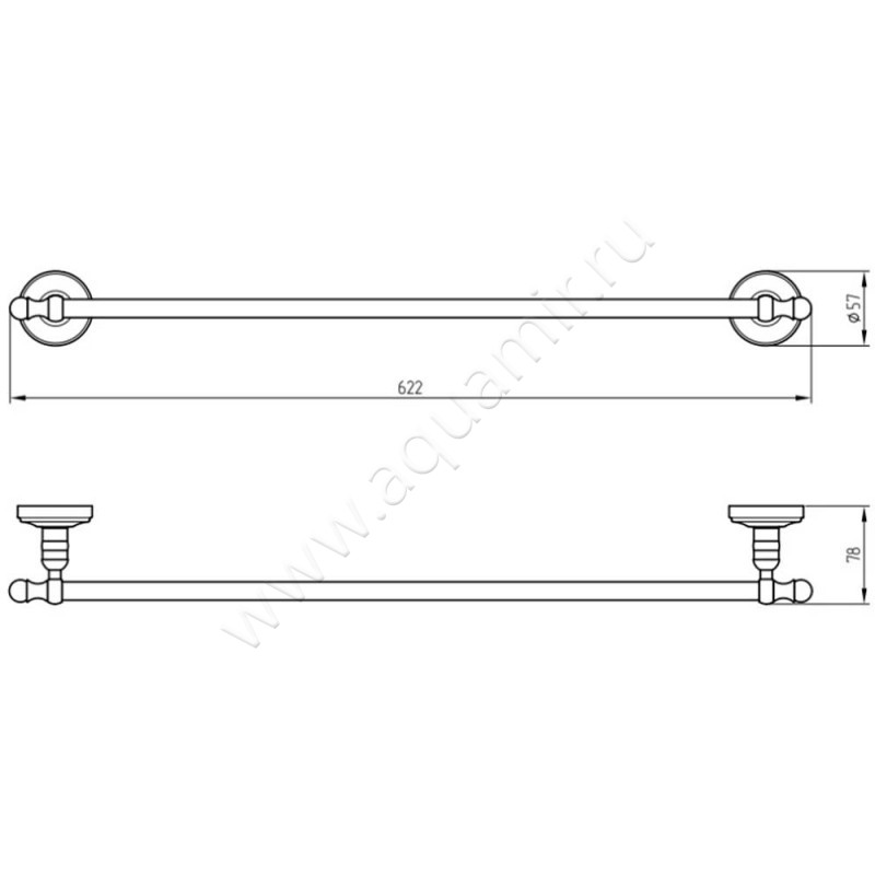 Полотенцедержатель Migliore Mirella 17181 размеры