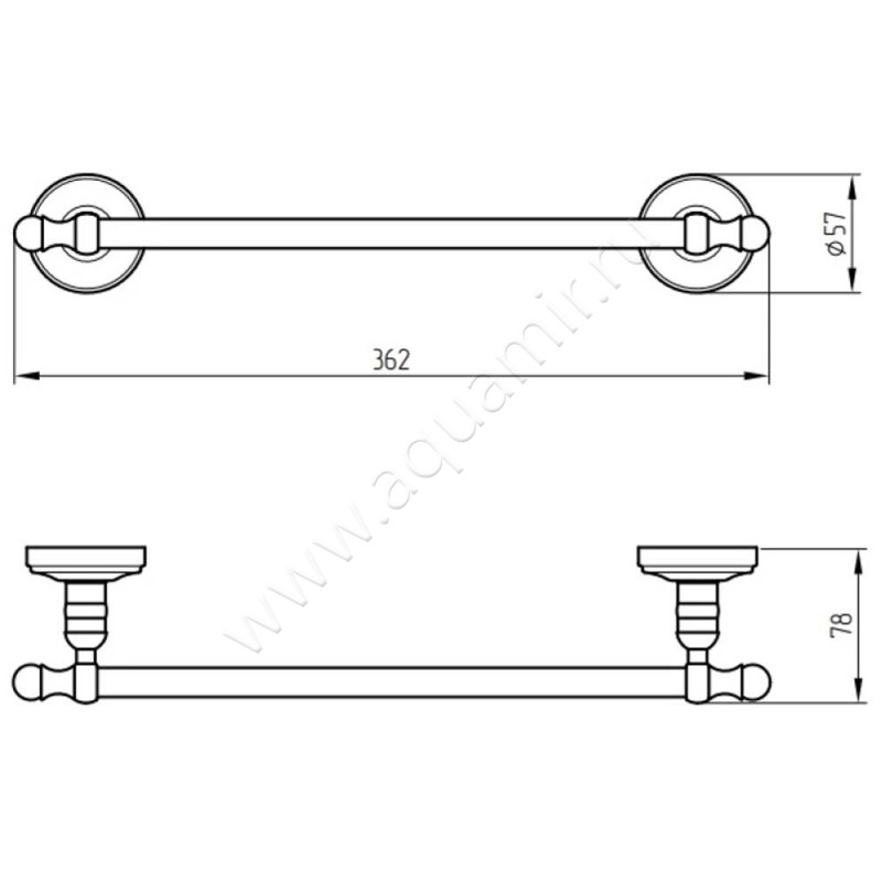 Полотенцедержатель Migliore Mirella 17250 размеры