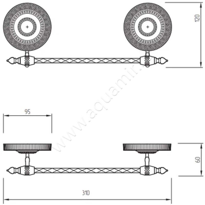 Полотенцедержатель Migliore Monte Carlo 31779 размеры