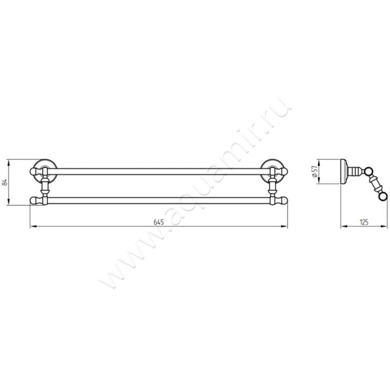 Полотенцедержатель Migliore Mirella 17294 размеры
