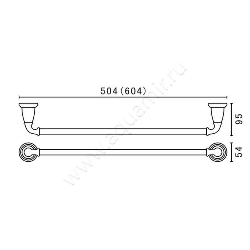 Полотенцедержатель Art&Max Bianchi AME2609BR размеры