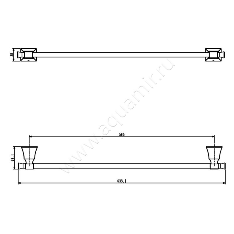 Полотенцедержатель Art&Max Genova AMM036CR размеры