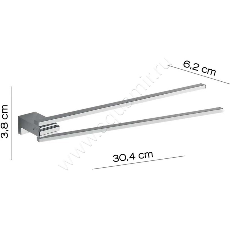 Полотенцедержатель Gedy Kansas 382313 размеры