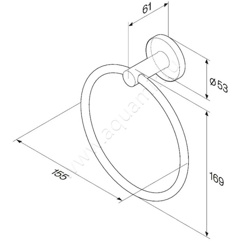 Полотенцедержатель AM.PM X-Joy A85A34400 размеры