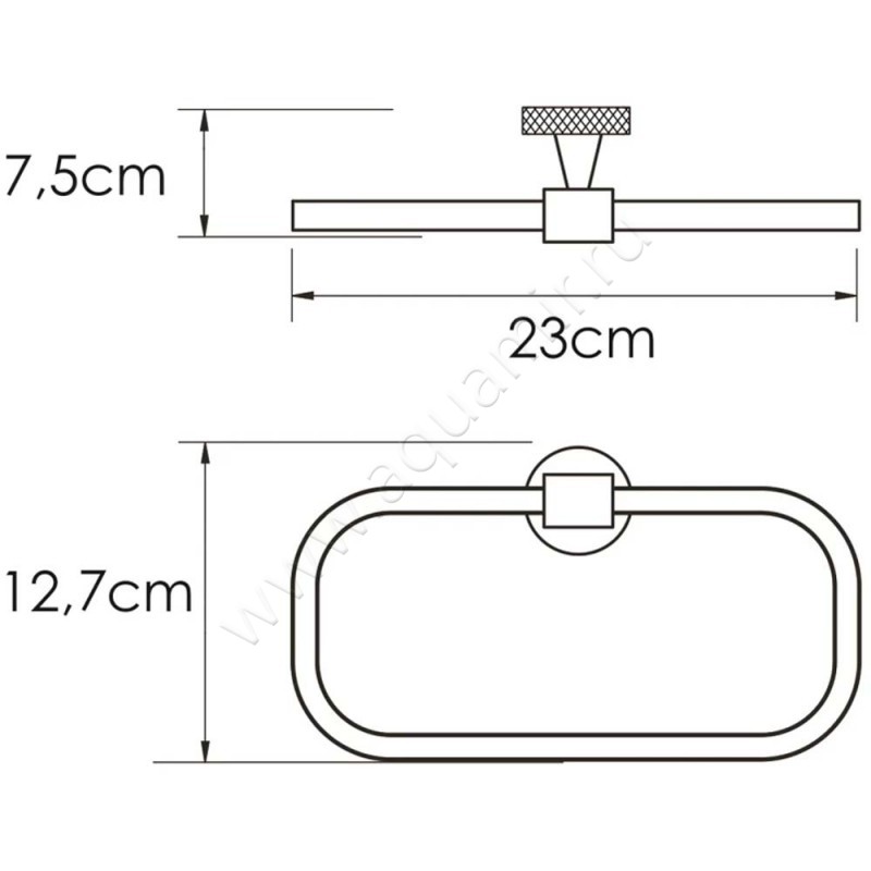 Полотенцедержатель Wasserkraft Tauber K64460 размеры