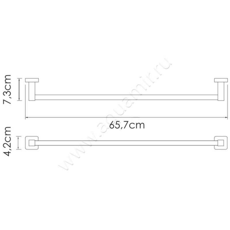 Полотенцедержатель Wasserkraft Rhin K8730 размеры