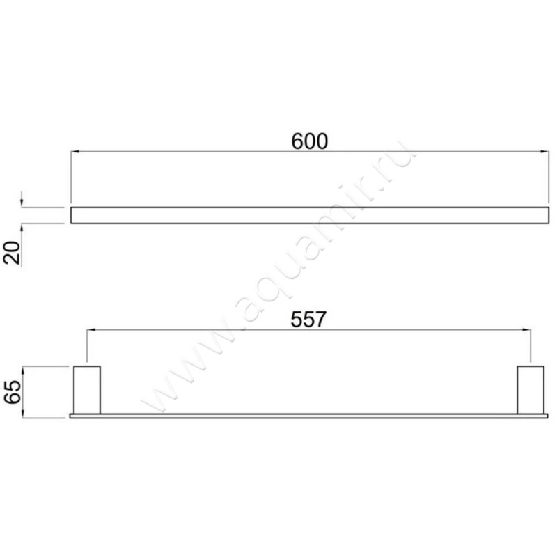 Полотенцедержатель Allen Brau Infinity 62101131 размеры