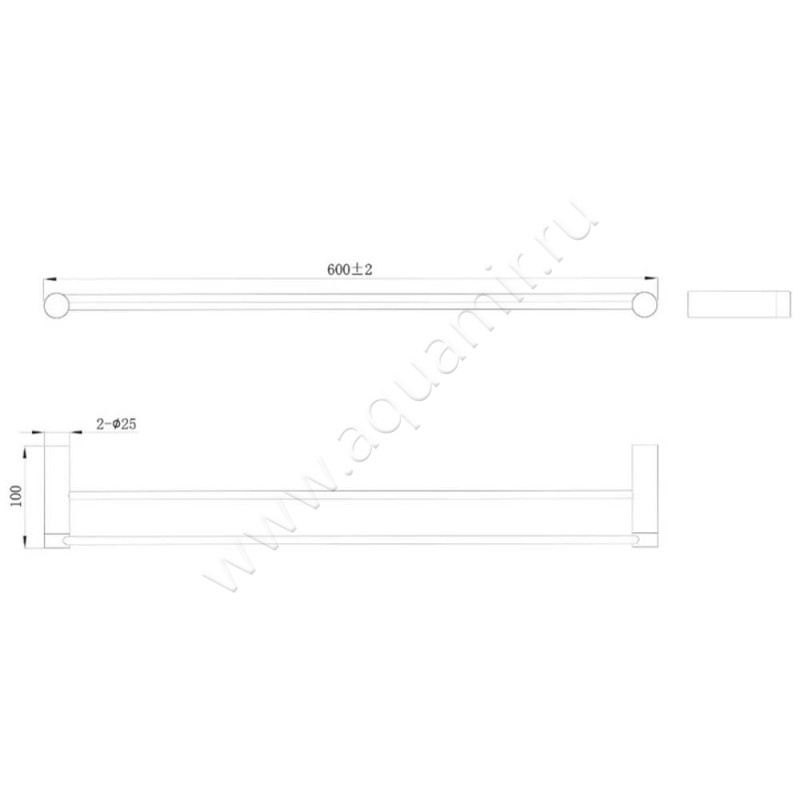 Полотенцедержатель Raiber Graceful RP80002 размеры