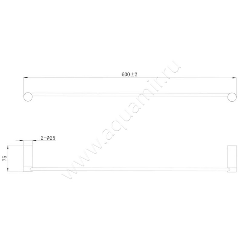 Полотенцедержатель Raiber Graceful RPG80001 размеры