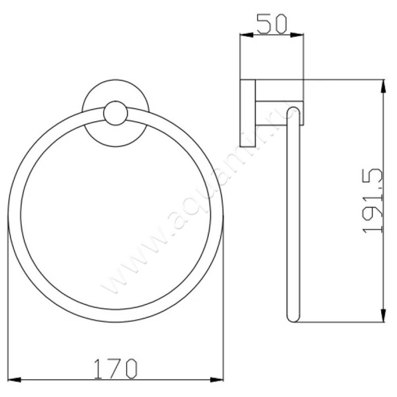 Полотенцедержатель Rav Slezak Colorado COA0104 размеры
