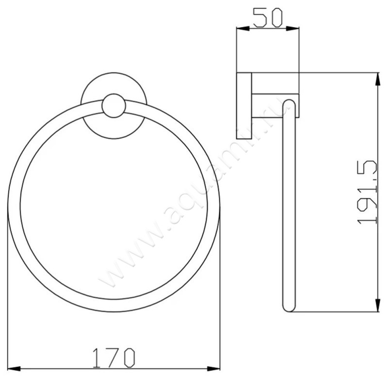 Полотенцедержатель Rav Slezak Colorado COA0104Z размеры