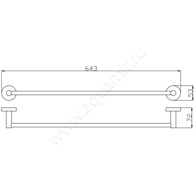 Полотенцедержатель Rav Slezak Colorado COA070160SM размеры