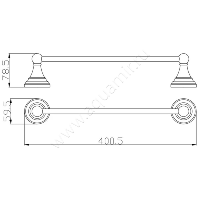 Полотенцедержатель Rav Slezak Morava MKA070140 размеры