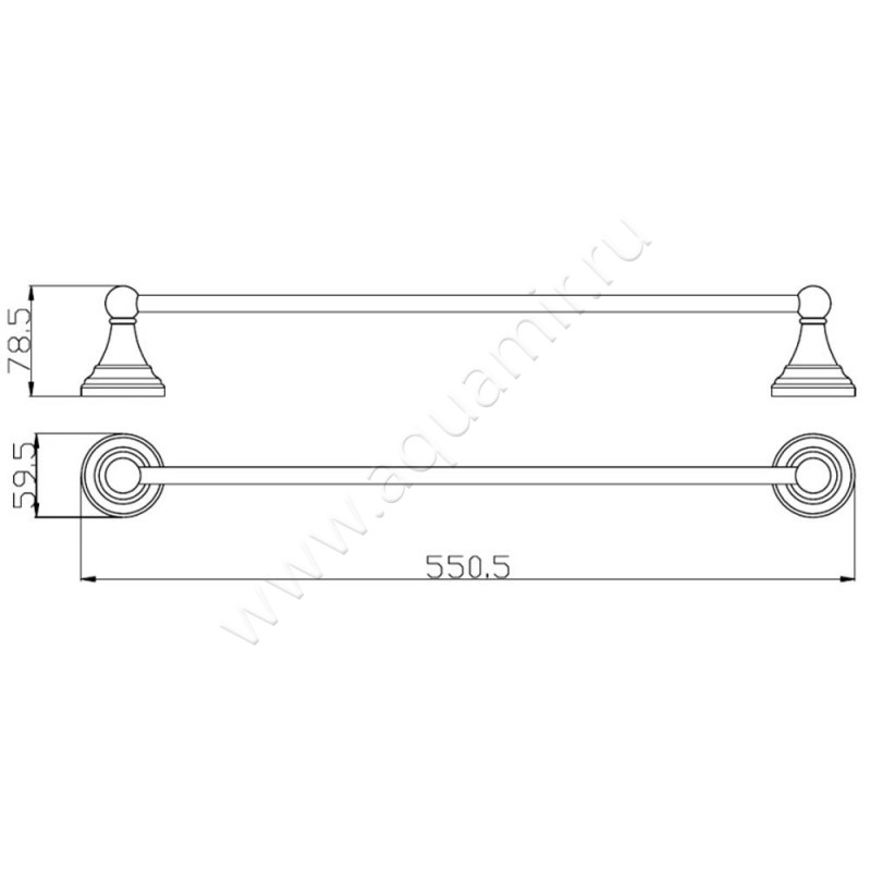 Полотенцедержатель Rav Slezak Morava MKA070155CMAT размеры