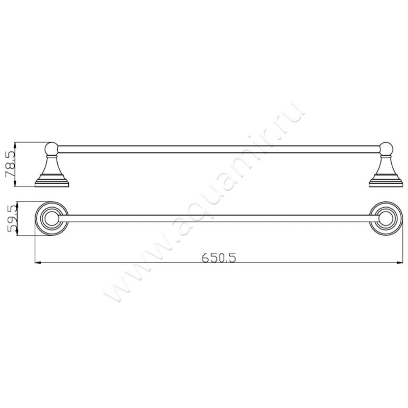 Полотенцедержатель Rav Slezak Morava MKA070165CMAT размеры