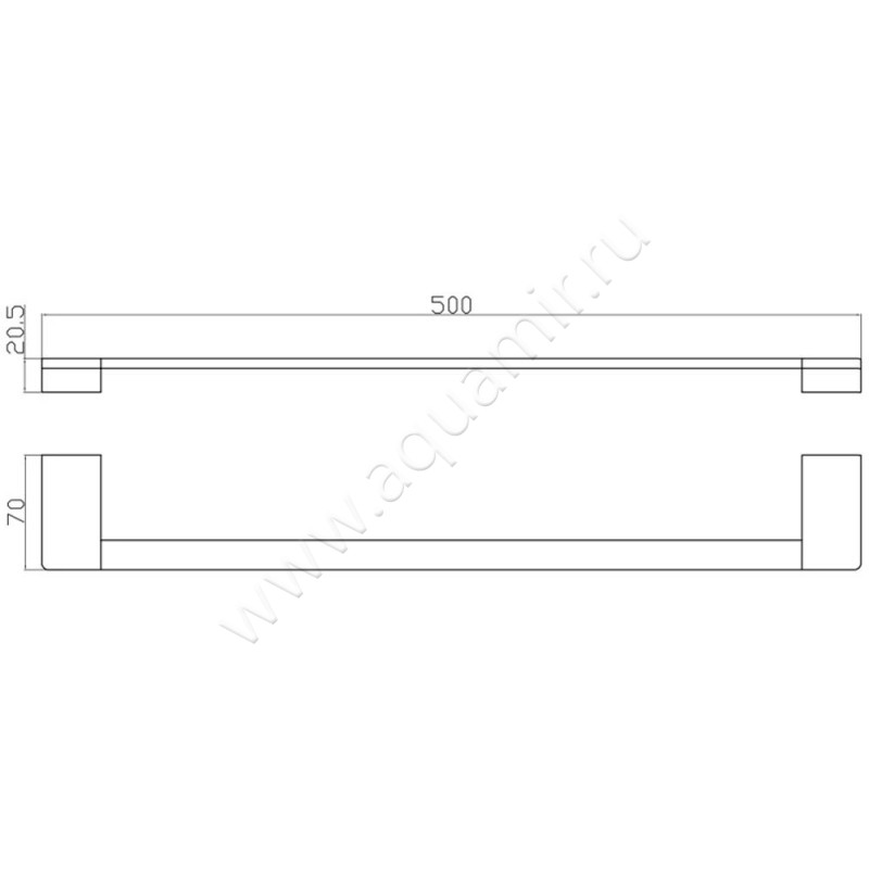 Полотенцедержатель Rav Slezak Nil NLA070150 размеры