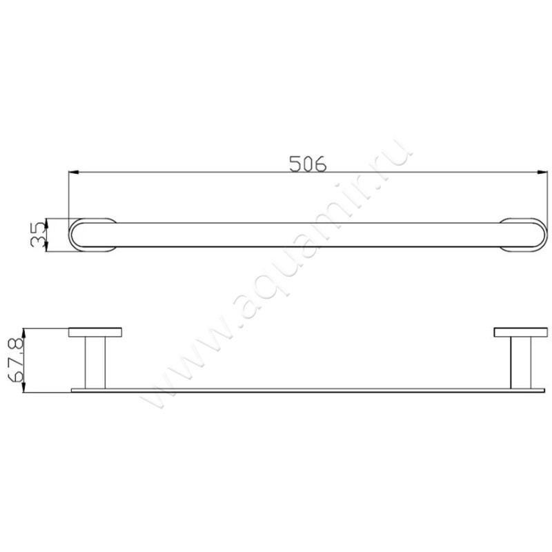 Полотенцедержатель Rav Slezak Yukon YUA070150CMATZ размеры
