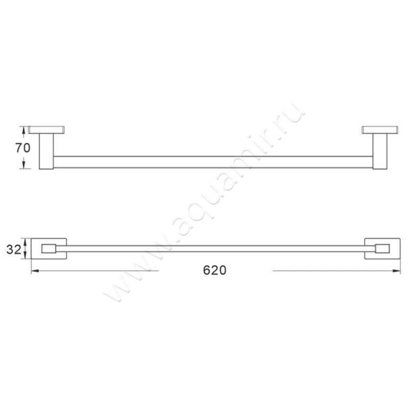 Полотенцедержатель Shevanik SG56 SG5617T размеры