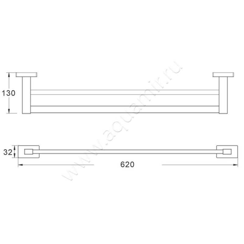 Полотенцедержатель Shevanik SG56 SG5627T размеры