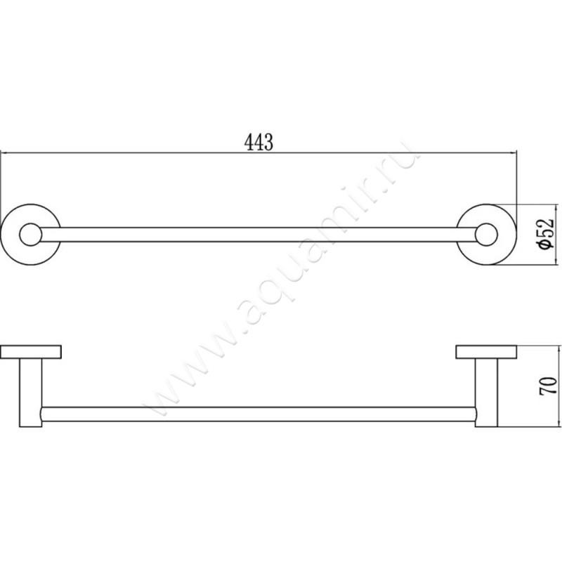 Полотенцедержатель Savol 87 S-408724 размеры