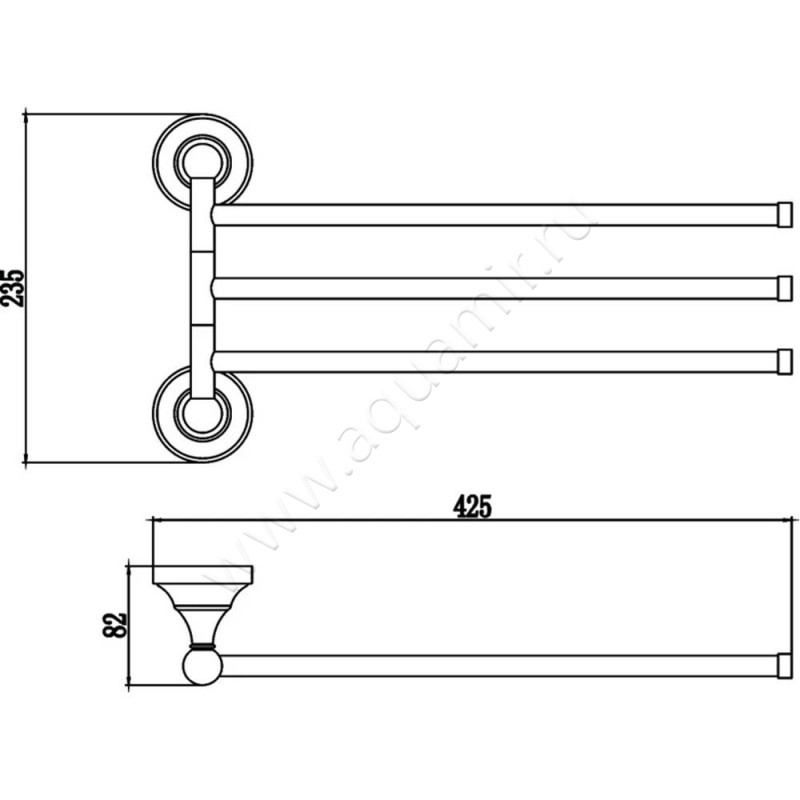 Полотенцедержатель Savol 68 S-06803A размеры