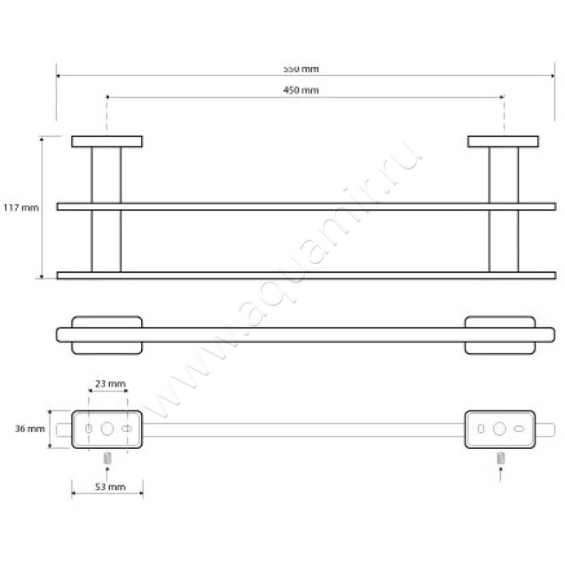 Полотенцедержатель Bemeta Niki 153104052 размеры