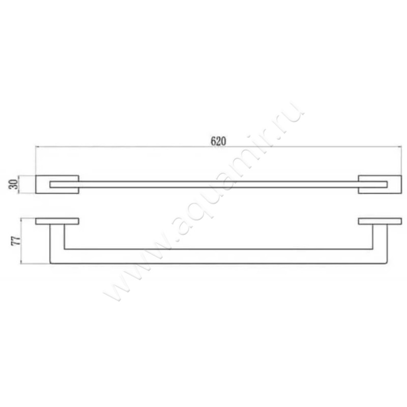 Полотенцедержатель Belz B902 B90201 размеры