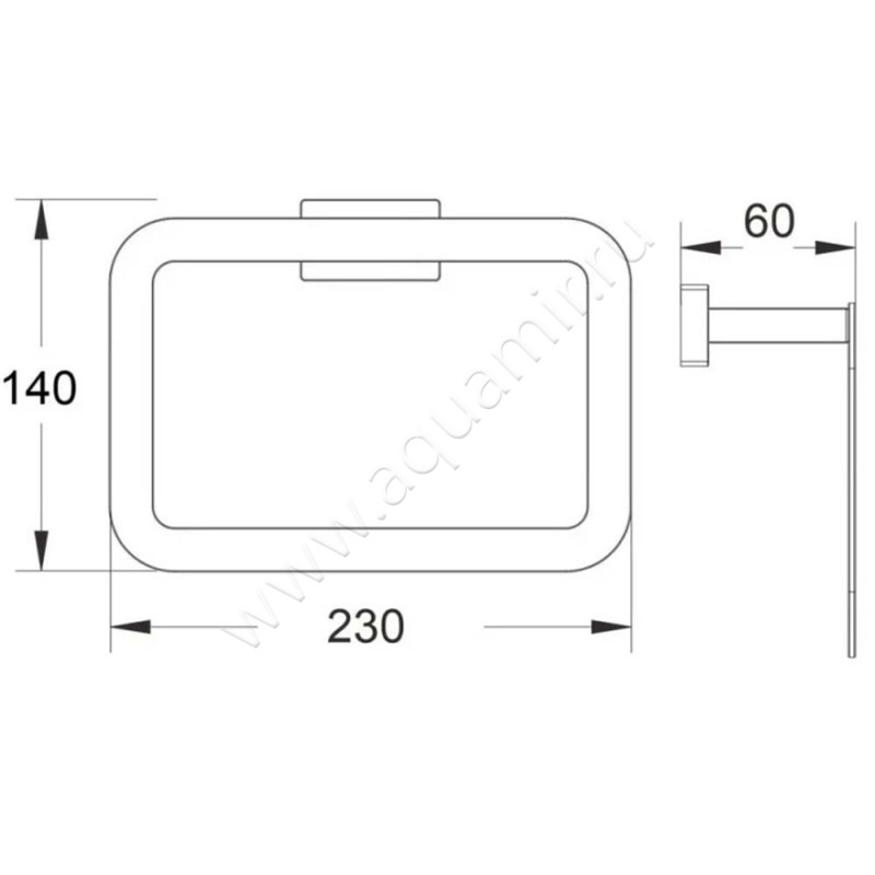 Полотенцедержатель Belz B902 B90204 размеры