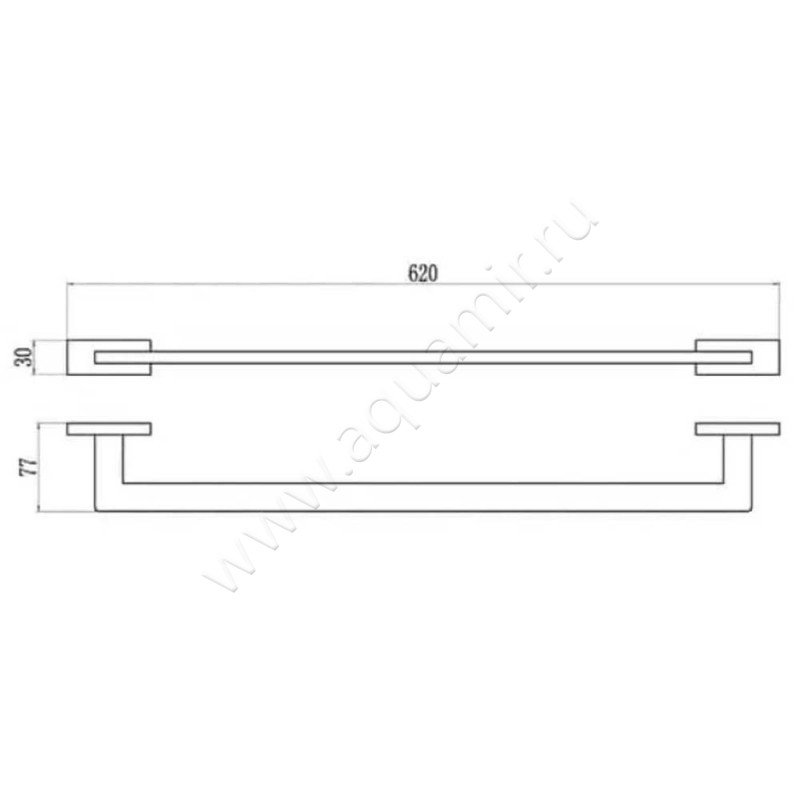 Полотенцедержатель Belz B902 B90301 размеры