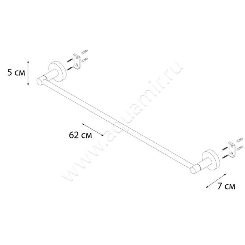 Полотенцедержатель Fixsen Comfort FX85001 размеры