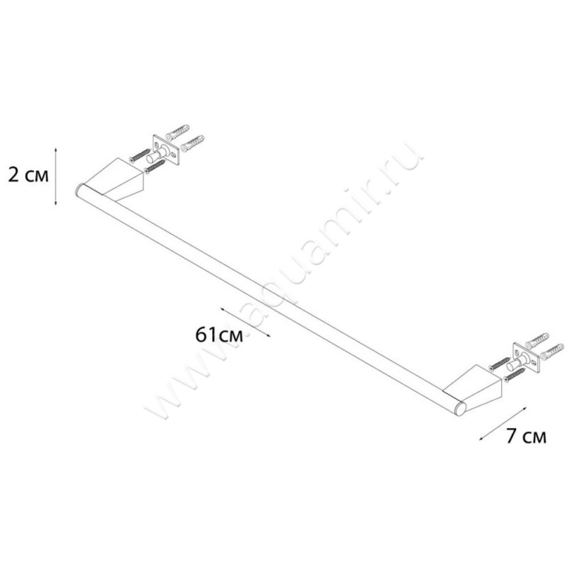 Полотенцедержатель Fixsen Trend FX98001 размеры