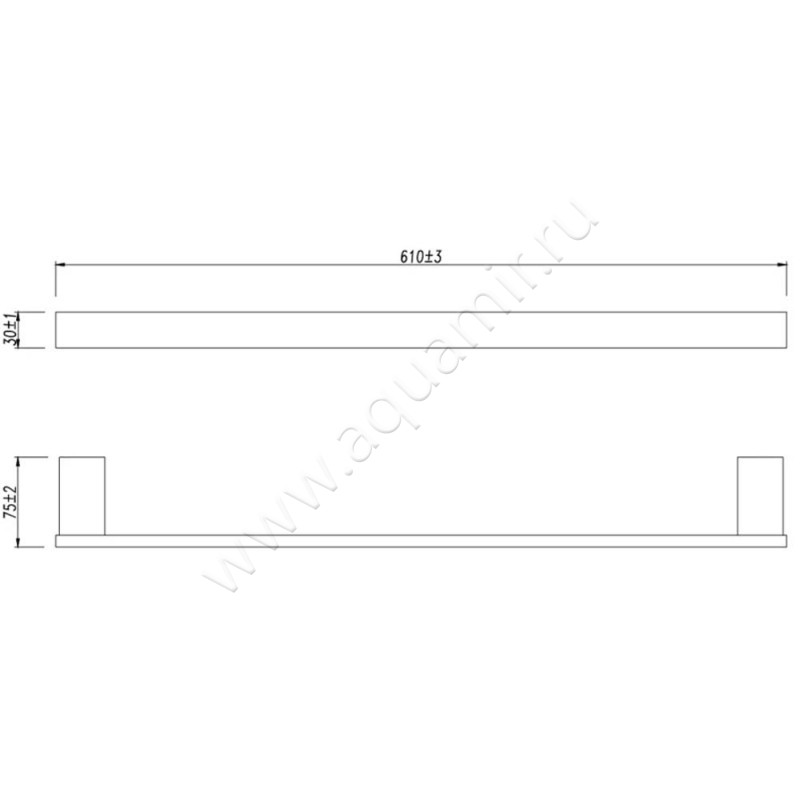 Полотенцедержатель Lemark Smooth Line 9782023 размеры