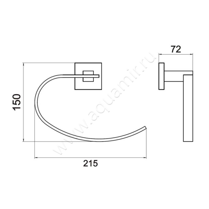 Полотенцедержатель Savol 65 S-06563C размеры