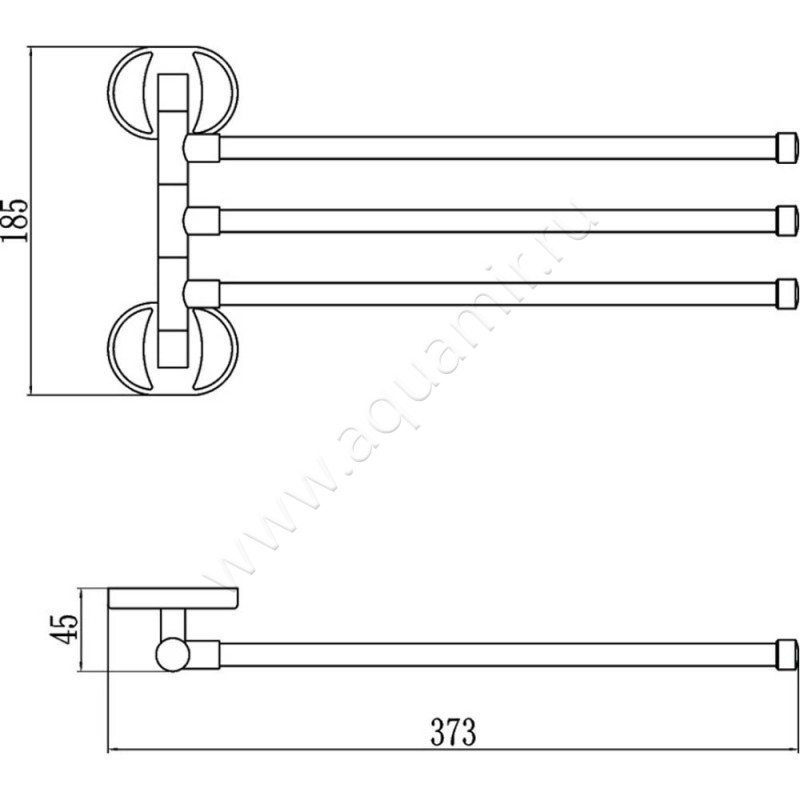 Полотенцедержатель Savol 70 S-008603 размеры