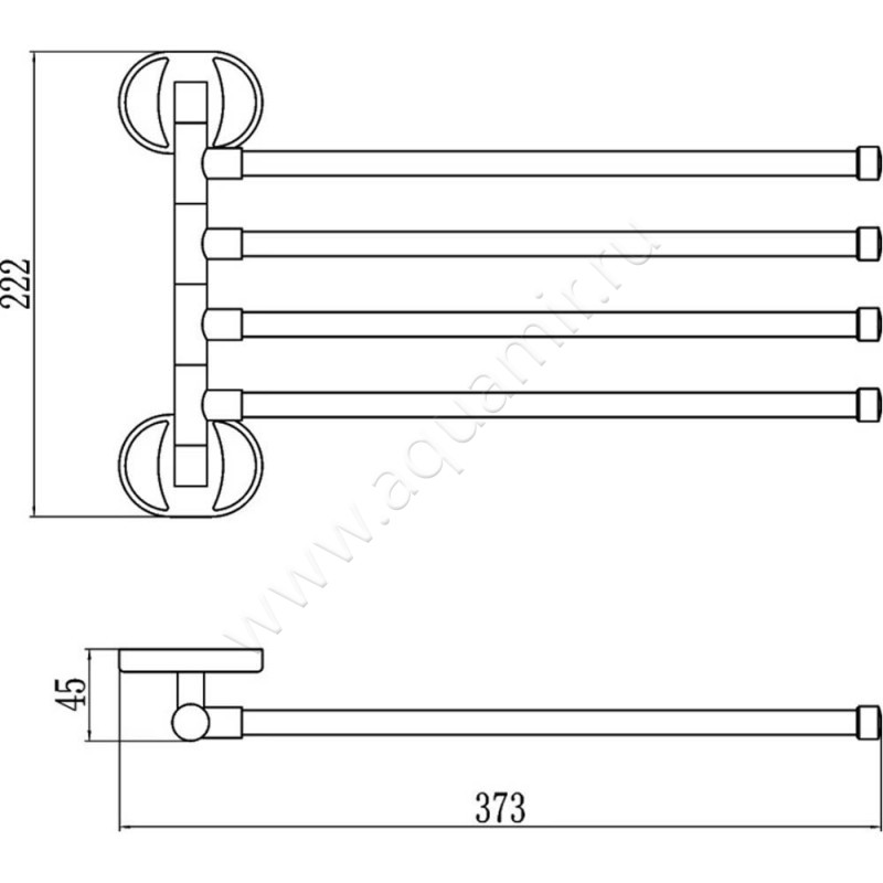 Полотенцедержатель Savol 70 S-008604 размеры