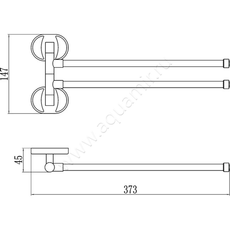 Полотенцедержатель Savol 70 S-008602 размеры