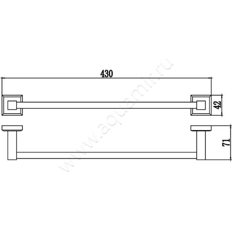 Полотенцедержатель Savol 95 S-409524 размеры