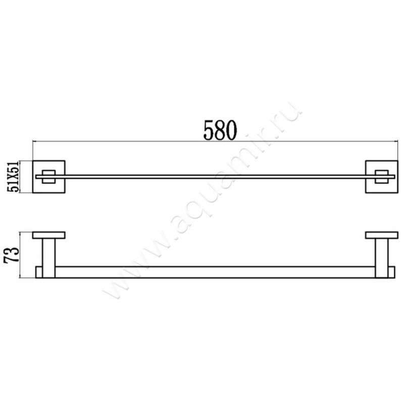 Полотенцедержатель Savol 65 S-06524H размеры