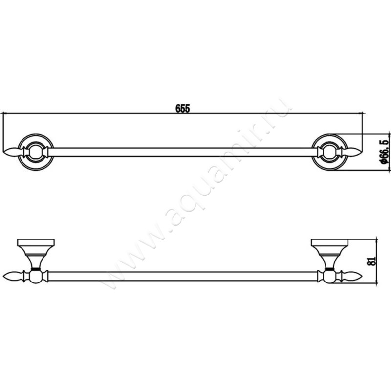 Полотенцедержатель Savol 68 S-06824A размеры