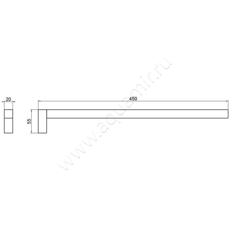 Полотенцедержатель Timo Selene 1405103 размеры
