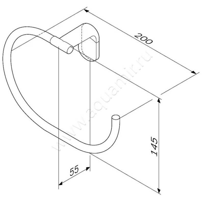 Полотенцедержатель AM.PM X-Joy A8434422 размеры