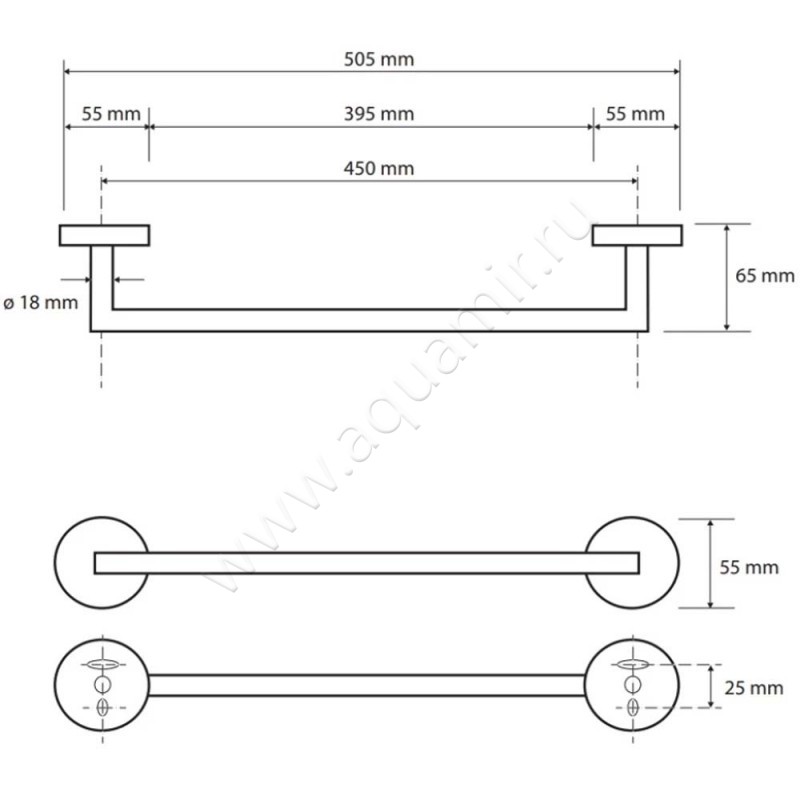 Полотенцедержатель Bemeta Salbo 160204020 размеры