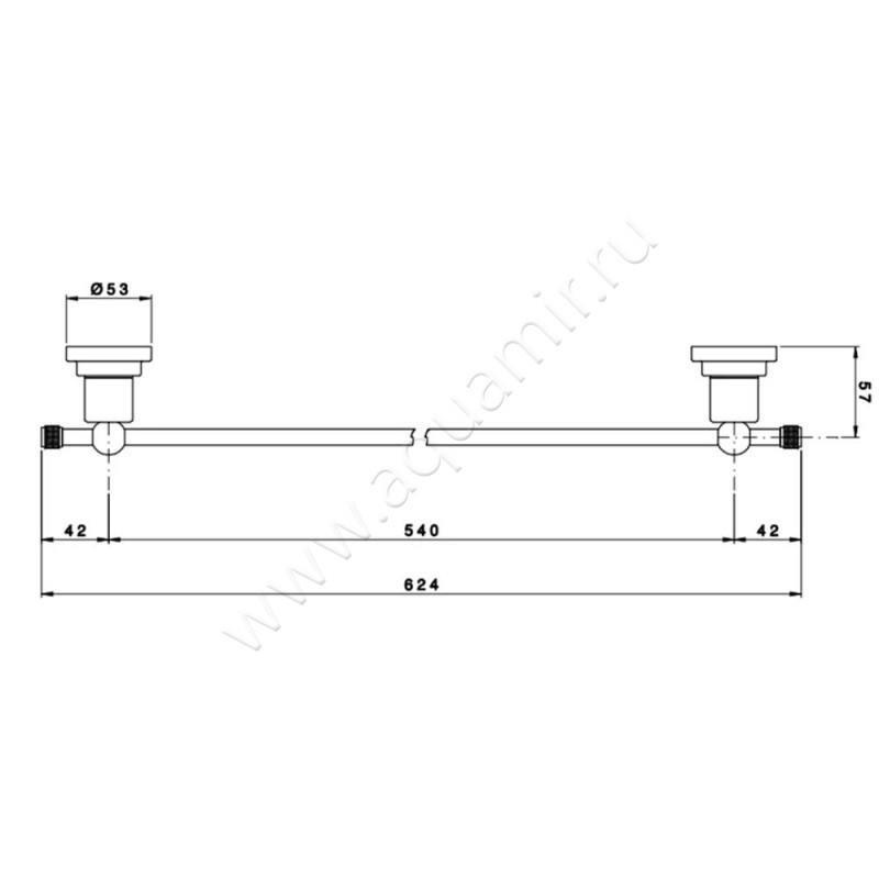 Полотенцедержатель Nicolazzi Arena 1486CR44 размеры