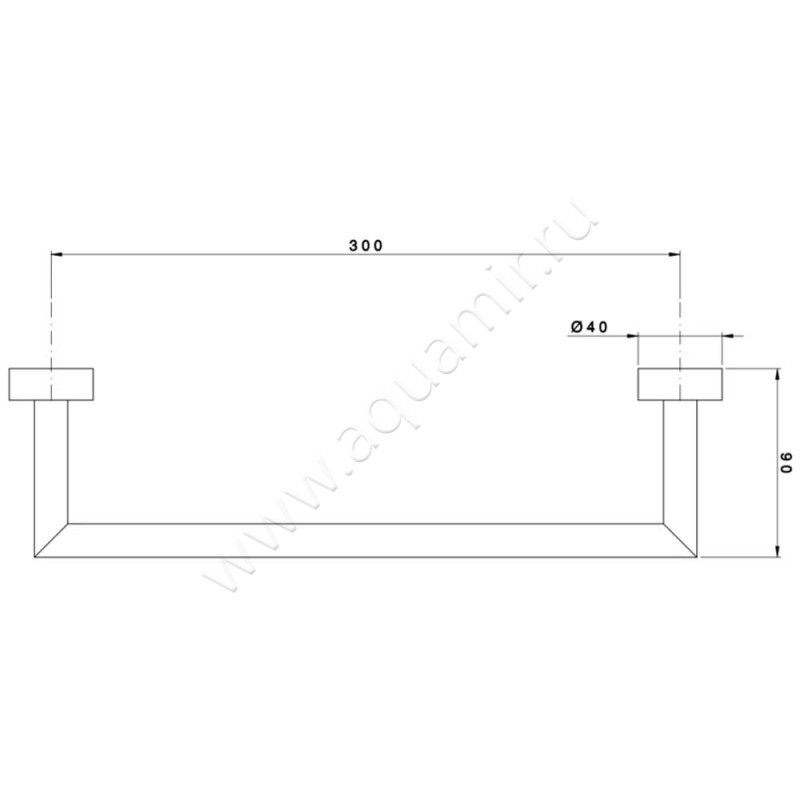 Полотенцедержатель Nicolazzi Minimale 1483MCR размеры