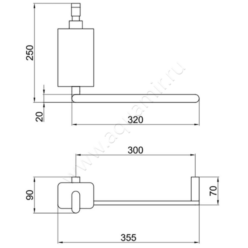 Полотенцедержатель Webert Living LV501501560 размеры