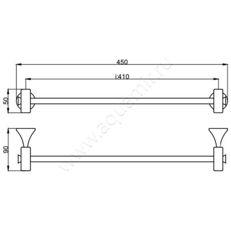 Полотенцедержатель Webert Opera OA500501065 размеры